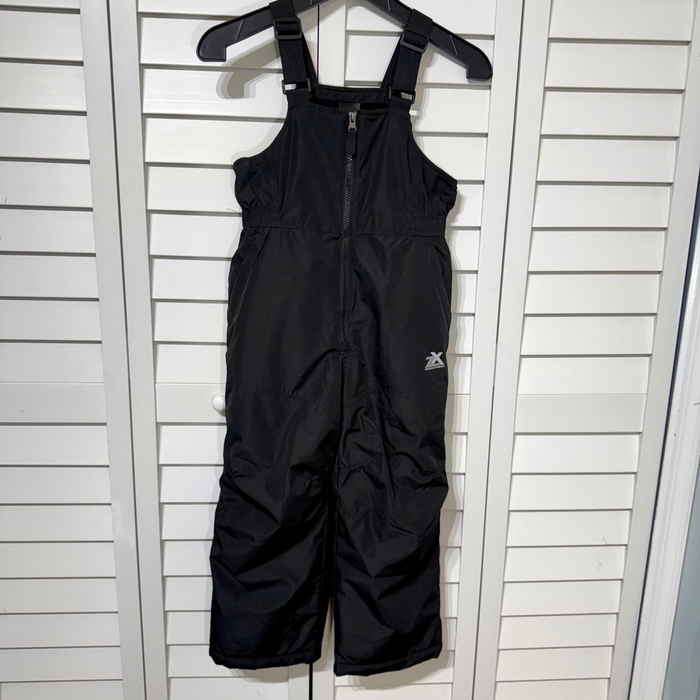 ZeroXposur Kids Black‎ Insulated Snow Bib Overalls Size S 6/7 Ski Pants